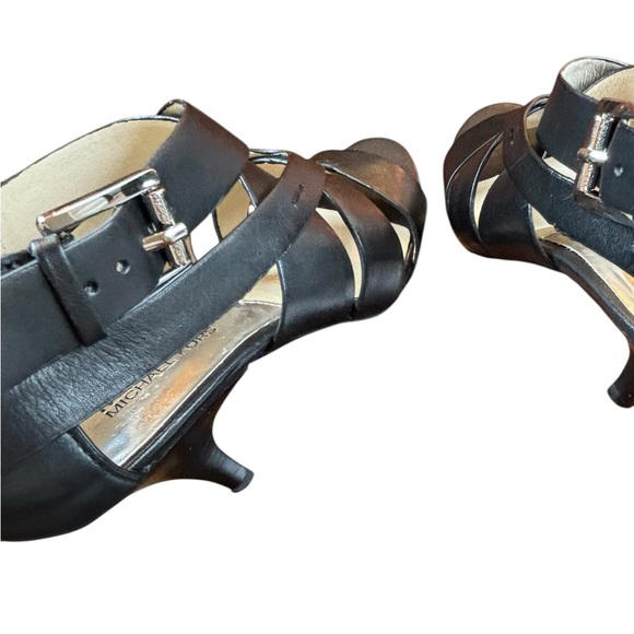 Michael Kors Black Strappy Heels Size 8 - Picture 4 of 8